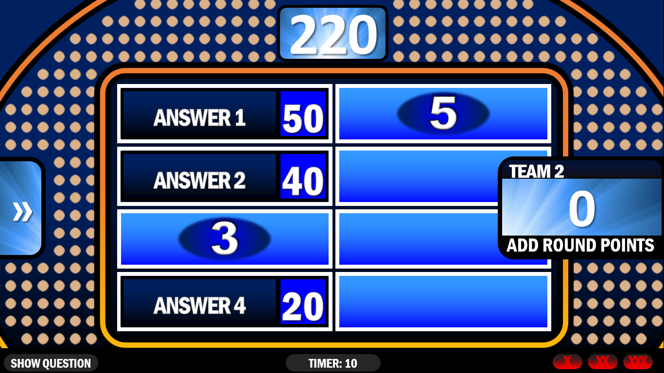 Family Fued Powerpoint Template Download Pertaining To Family Feud Game Template Powerpoint Free